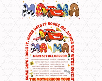 Bundle Mama Cartoon Car Movie PNG, Family Vacation Png, Retro Mama Png, Mom Shirt Png, Gift For Mother's Day Png, Car 95, Digital Download
