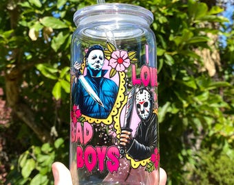 Vaso de terror Bad Boys, Michael y Jason (16 oz)