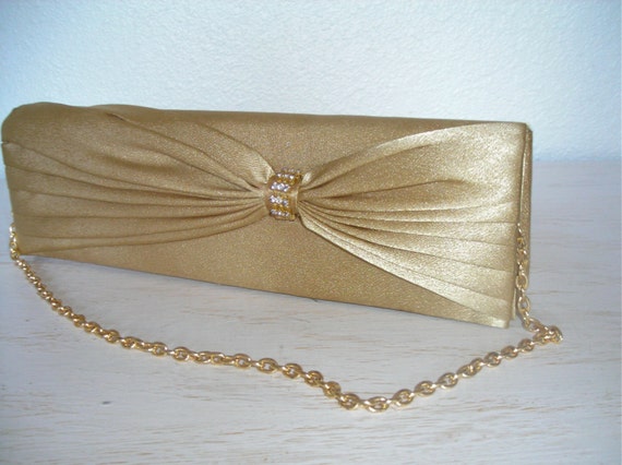 Items similar to gold evening bag - shimmery purse with white ...