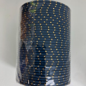 Bangles set with Golden Dots Pre Quality/ Midnight Blue