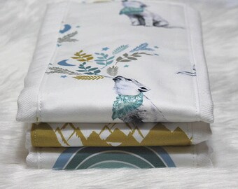 Unisex Burp Cloth Set – Cotton Cloth Diaper, 3-Pack
