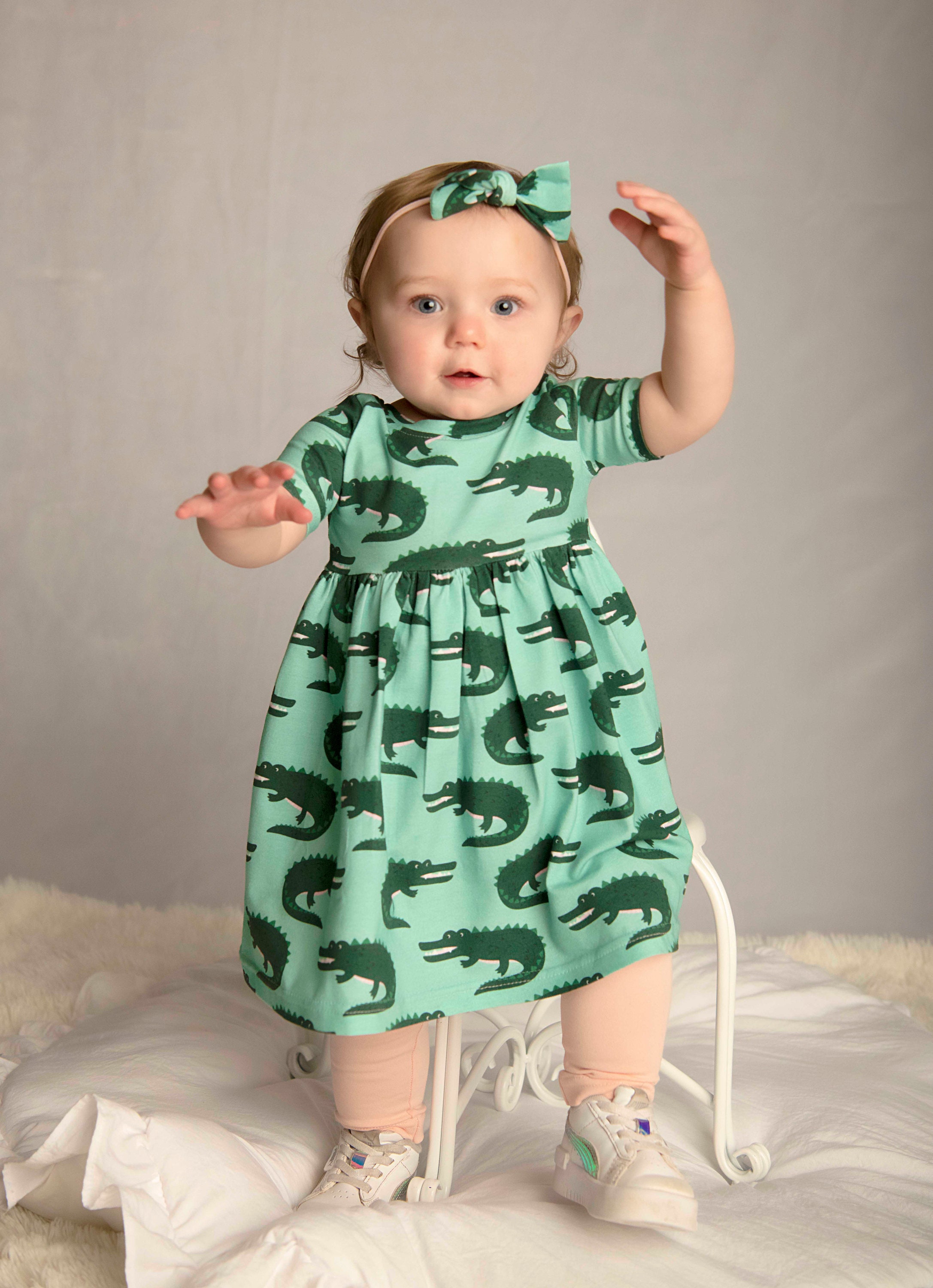 white christmas dresses Florida Gators Baby Outfit – Keepsake Konnections main image 1
