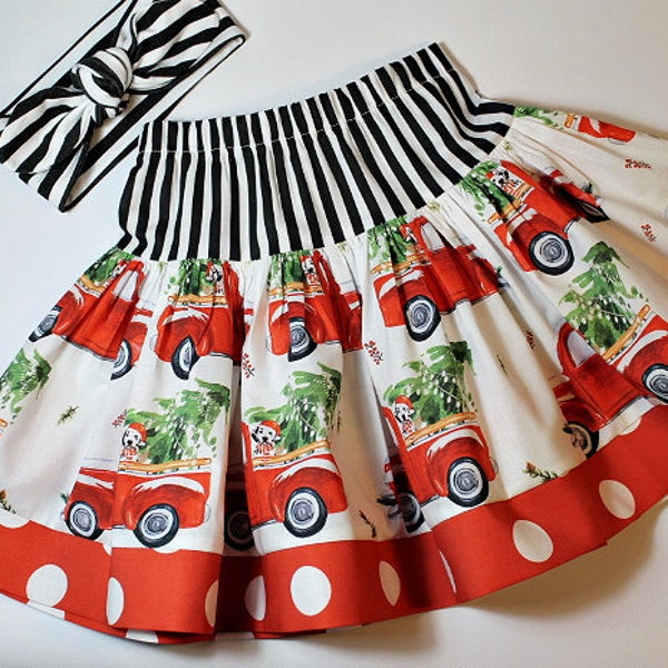 Christmas Skirt - Girls Holiday Clothing - Baby Clothing - Toddler Christmas Skirt