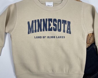 Minnesota Kids and Toddler Crew Neck Sweatshirt