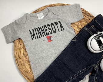Minnesota bodysuit - Buffalo Plaid - Minnesota Theme