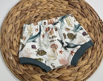 Under the Sea Bummies - Baby Clothes - Toddler Diaper Cover - Unisex Baby