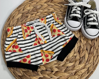 Pizza Bummies - Baby Clothes - Toddler Diaper Cover - Newborn - shorts