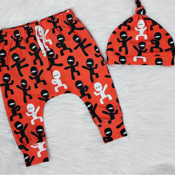 Ninja Joggers - Ninja Pants - Toddler Ninja pants- Baby clothing - Baby Joggers - Toddler joggers - Winter Clothing