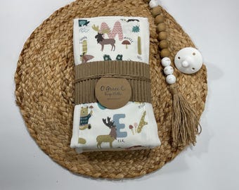 ABC Themed Burp Cloths - Cotton Baby Shower Gift Set of 3