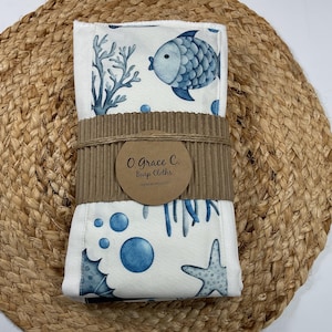 3 pk burp cloths - baby gift - newborn gift - baby shower gift