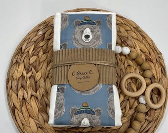 Baby Burp Cloths Set of 3 - Burp Rags - Burp Cloths - Baby Shower Gifts - Baby Boy Burp Rags