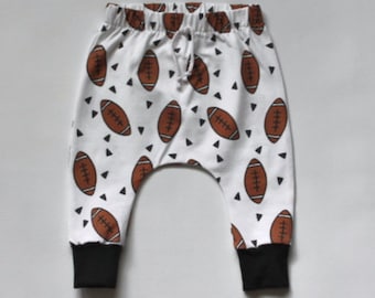 Football Joggers - Baby Clothing -  Baby Clothes - Kids Joggers - Baby Boy Gift - Baby Harem - Toddler Leggings -