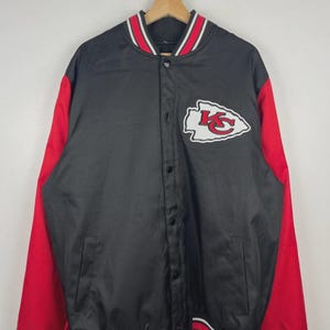Vintage NFL Kansas City Chiefs Black & Red Varsity Jacket Size XL image 1