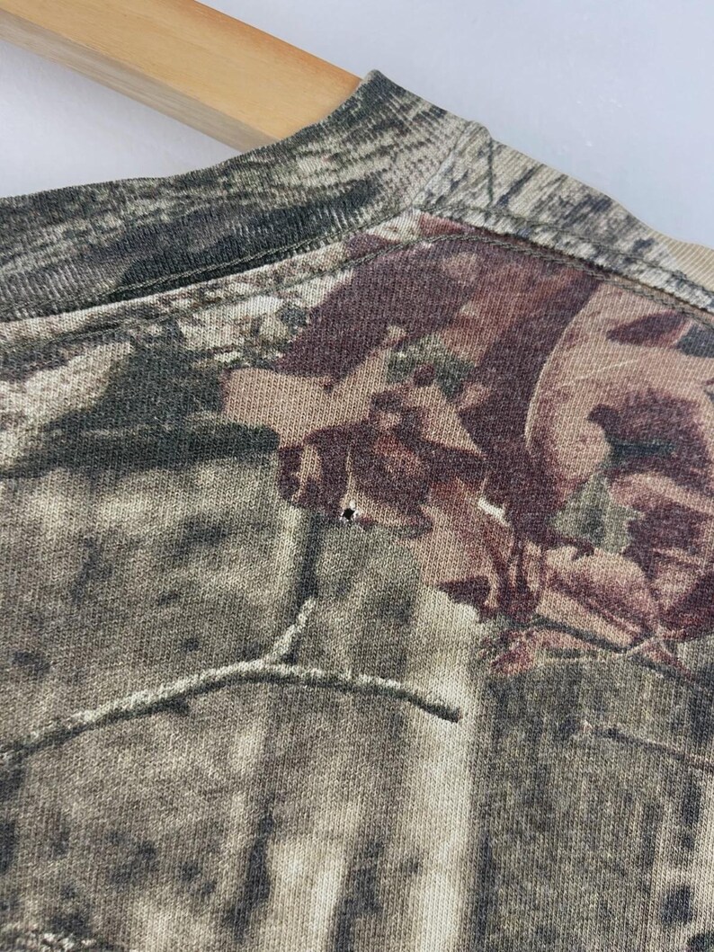 Vintage Mossy Oak Real Tree Camo Pocket Long Sleeve Size L image 5