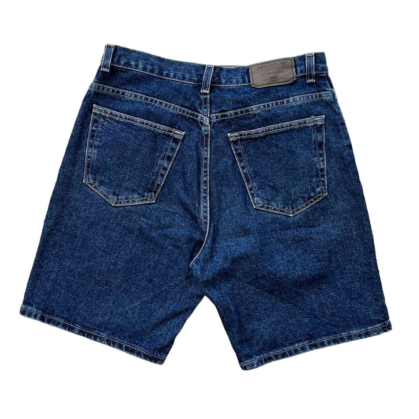vintage Faded Glory Short en jean bleu delave fonce taille 32 W