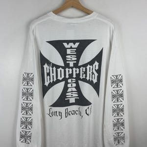 Vintage West Coast Choppers Long Beach OG Logo White Long Sleeve