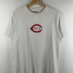 Vintage 90s MLB Cincinnati Reds White Tee Size M
