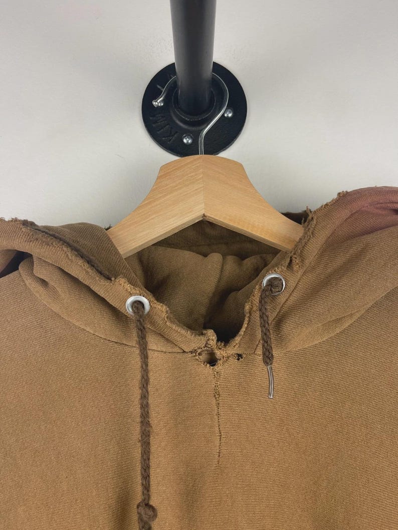 Sudadera con capucha Carhartt vintage de los 90, bordada, color marrón desgastado, talla XL imagen 4