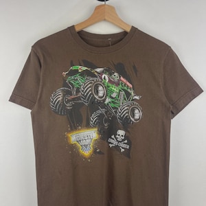 Camiseta infantil vintage Grave Digger Monster Truck marrón talla M (10/12) imagen 1