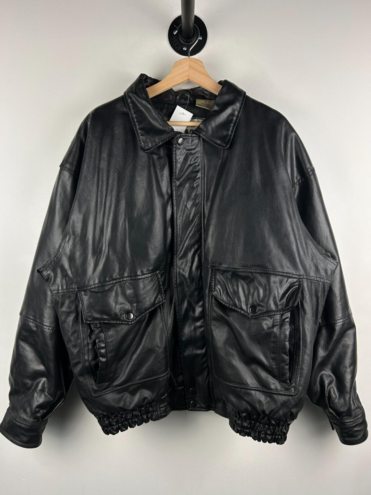 ジャケット・アウター 80s Vtg real leather bomber jacket black 1980's Vintage Real Leather Bomber Jacket – Kitsch Vintage