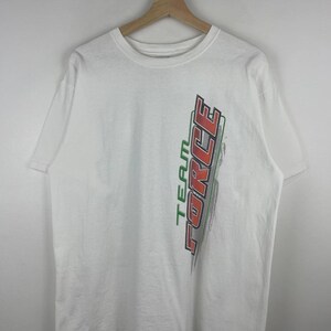 Vintage NHRA Team Force Racing White Tee Size L image 2