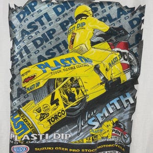 Vintage 90s NHRA Plasti Dip Racing White Tee Size 3XL image 3