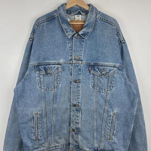 Vintage 90s Levis Blue Denim Jacket Size 2XL