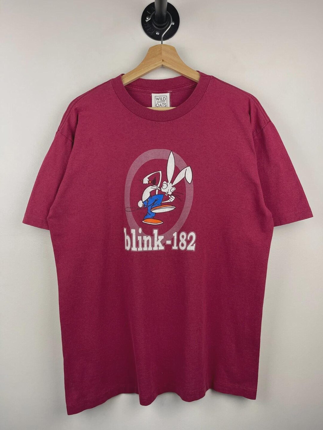 Vintage 90s Blink 182 Rabbit Burgundy Tee Size L - Etsy