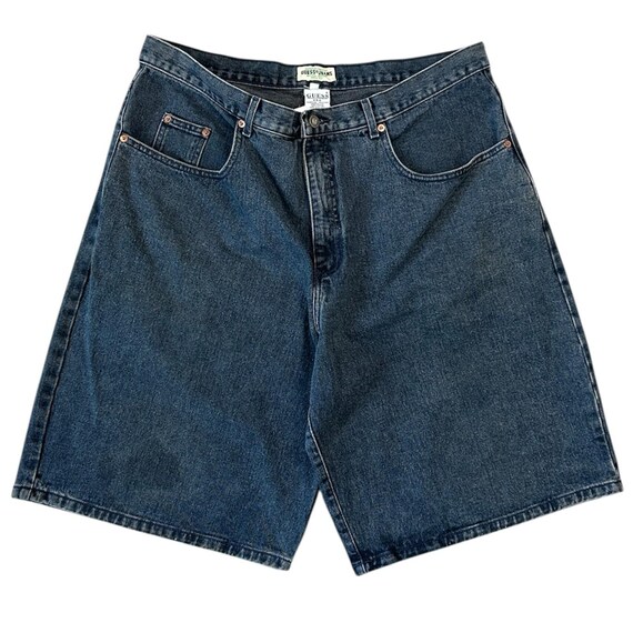 パンツ archive 90s00s guess baggy shorts denim Vintage 90s Guess Baggy Dark Wash Blue Denim Shorts Size 38