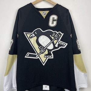 Vintage NHL Reebok Pittsburgh Penguins Crosby Authentic Hockey Jersey Size L