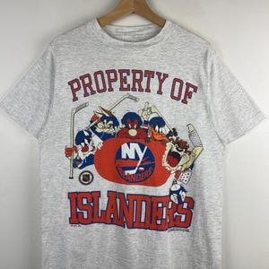 Vintage 90s NHL New York Islanders Looney Tunes Grey Tee Size L - Etsy