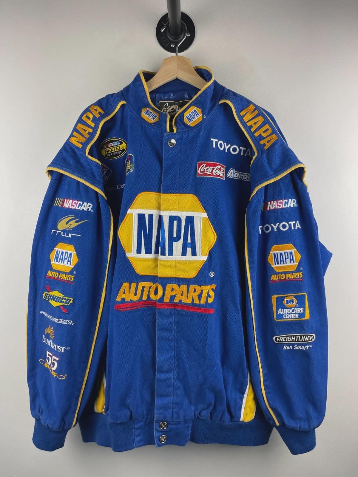 Vintage Nascar Chase Napa Auto Parts Blue Racing Jacket Size 2XL 