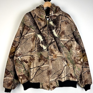 Vintage Y2K Carhartt Active Real Tree Hooded Jacket J221 CAP Size 