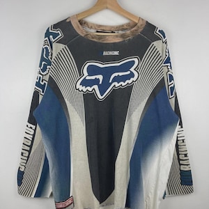 バイク 00s y2k FOX RACING モトクロス ビンテージジャージ ブルー