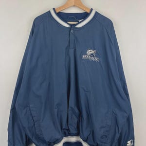 Cortavientos tipo jersey azul marino Starter Penn State Nittany Lions, estilo vintage de los 90, talla 2XL