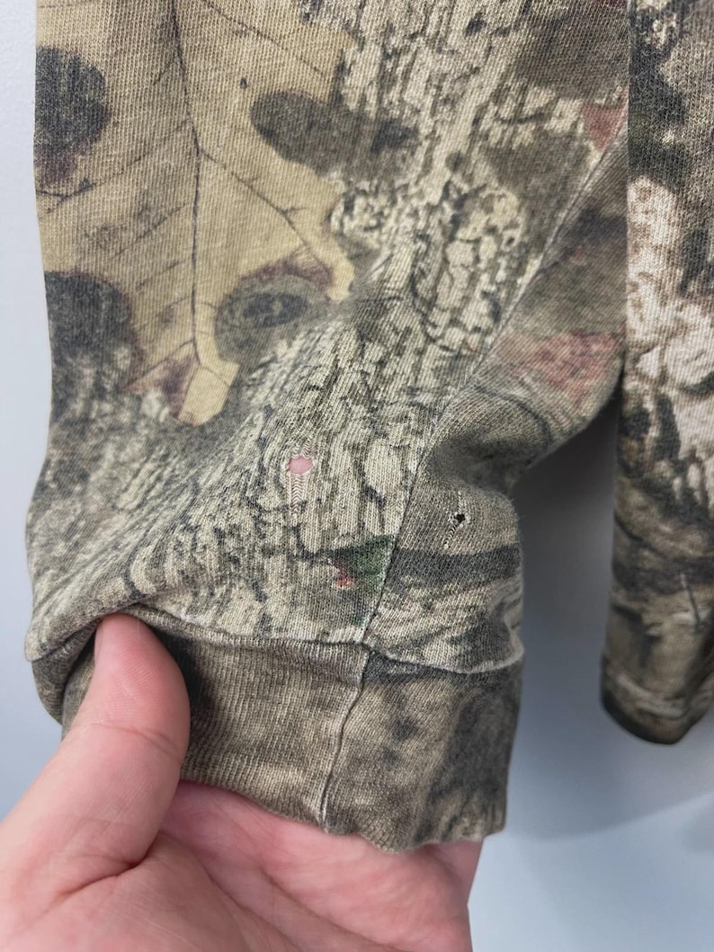 Vintage Mossy Oak Real Tree Camo Pocket Long Sleeve Size L image 4