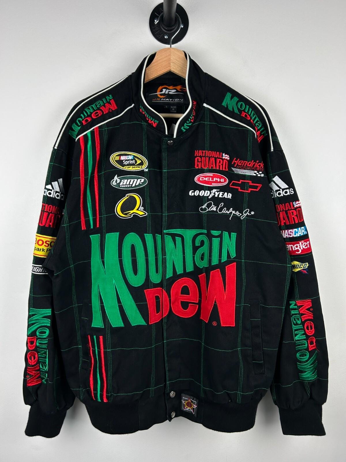 Vintage Nascar Jeff Hamilton Jr Nation Mountain Dew Black Racing