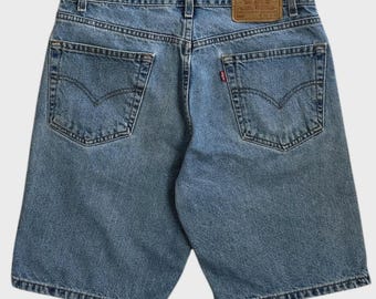 Pantalones cortos vaqueros Levi's 505 azules vintage, talla 34