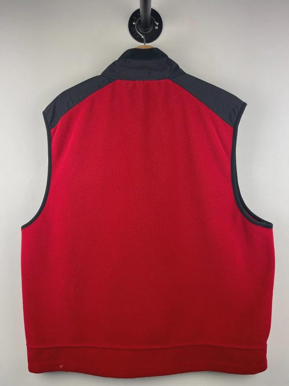 Vintage 90s Polo Ralph Lauren Polartec Red Fleece Zip up Vest Size