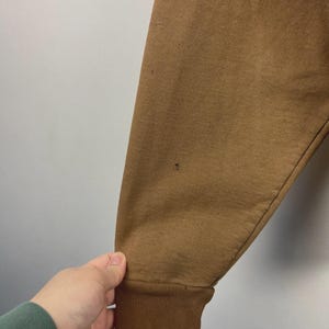 Sudadera con capucha Carhartt vintage de los 90, bordada, color marrón desgastado, talla XL imagen 9