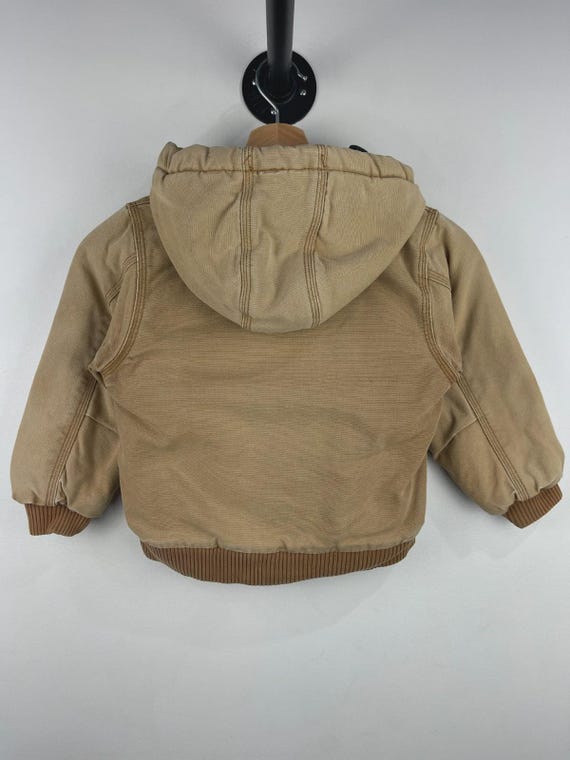 Vintage Carhartt Active Light Brown Toddler Hooded Work Jacket