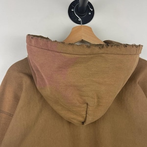 Sudadera con capucha Carhartt vintage de los 90, bordada, color marrón desgastado, talla XL imagen 5