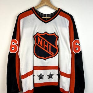 Vintage 90s NHL CCM All Star Game Lemieux White Hockey Jersey Size