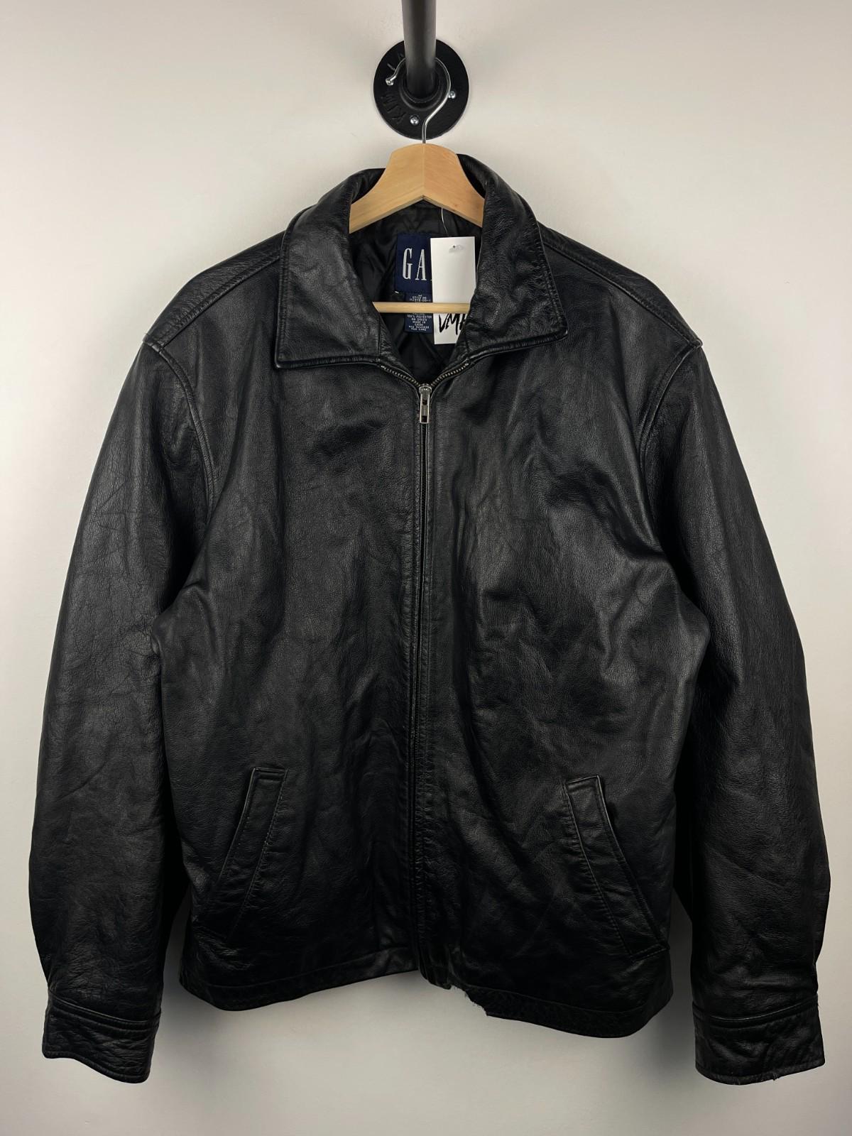も*✨様 90s old gap short leather bomber ja Vintage GAP Leather Jacket Black Bomber Coat X-large Youth