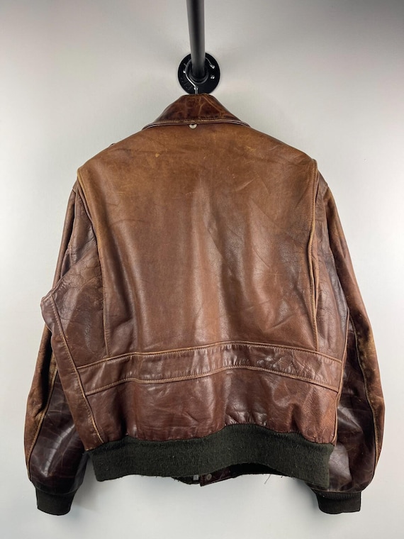ジャケット・アウター 70s Schott G1 Leather Flight Jacket AM08 G-1 Leather Flight Jacket - Leather Jacket