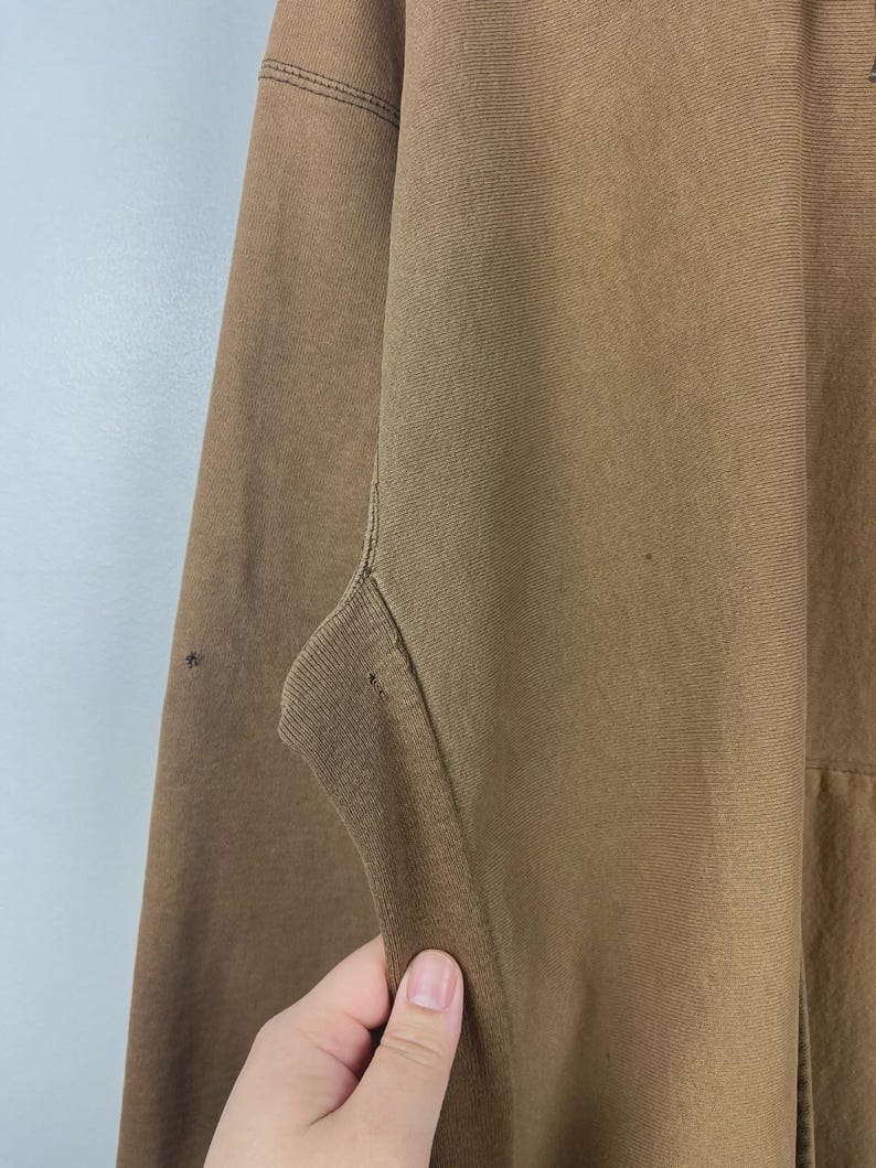 Sudadera con capucha Carhartt vintage de los 90, bordada, color marrón desgastado, talla XL imagen 7