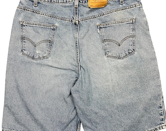 Vintage 90s Levis 560 Blue Denim Shorts Size 42