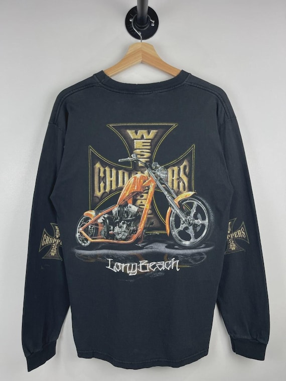 Vintage West Coast Choppers Long Beach Motorcycle Black Long
