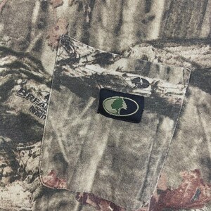 Vintage Mossy Oak Real Tree Camo Pocket Long Sleeve Size L image 3