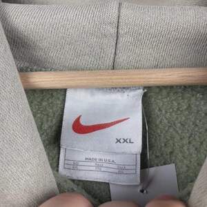 Vintage 90s Nike Middle Swoosh Pistachio Hoodie Size XXL image 10
